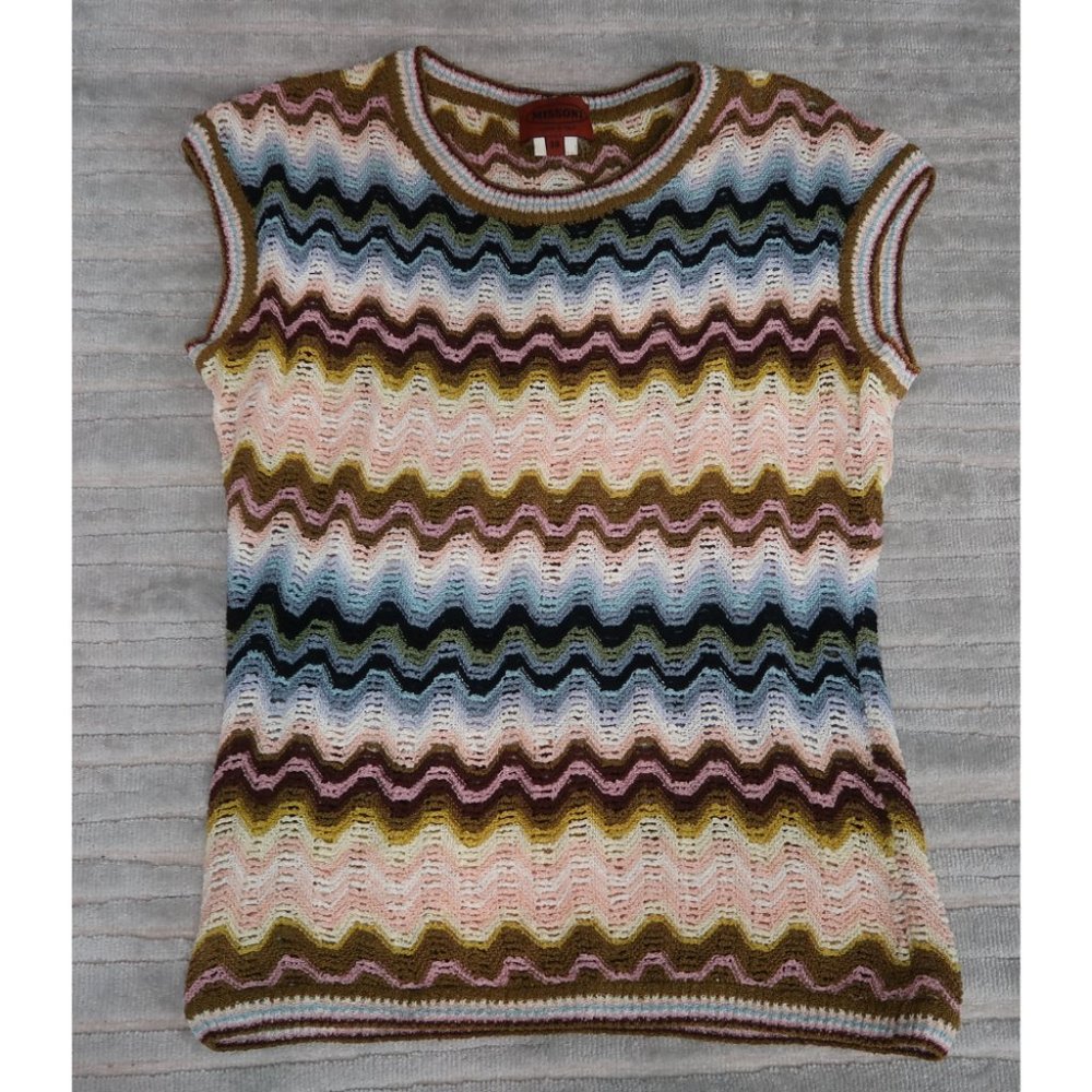 Missoni Colorful Striped Sweater Vest